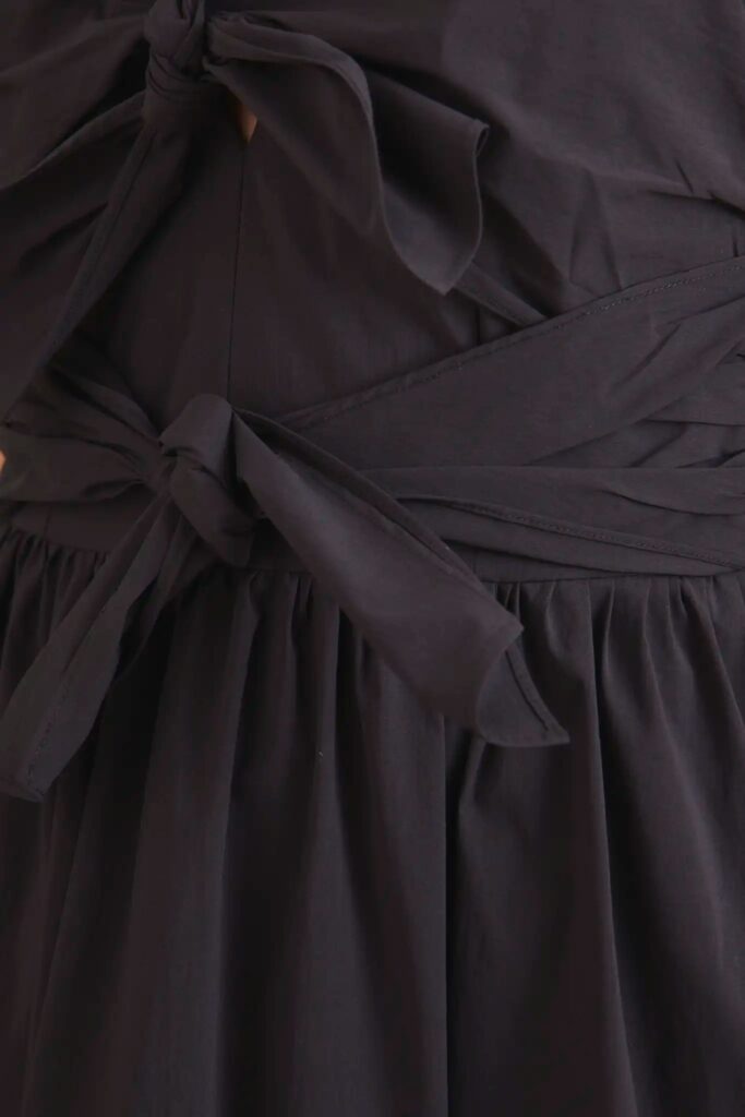 Calista Dress Black Tie Front Maxi Dress Full Size Image 3