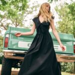 Calista Dress Black Tie Front Maxi Dress Thumbnail 5