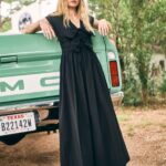 Calista Dress Black Tie Front Maxi Dress Thumbnail 1