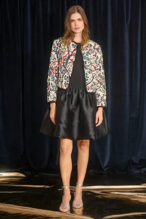 HUNTER BELL NYC Windsor Drop Waist Mini Dress