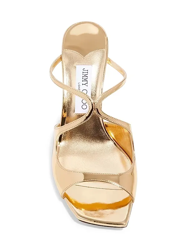 Anise 75mm Metallic Leather Sandals Full Size Image 5