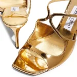 Anise 75mm Metallic Leather Sandals Thumbnail 4