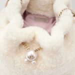 Bon Bon Faux Pearl-Embellished Shearling Bucket Bag Thumbnail 4