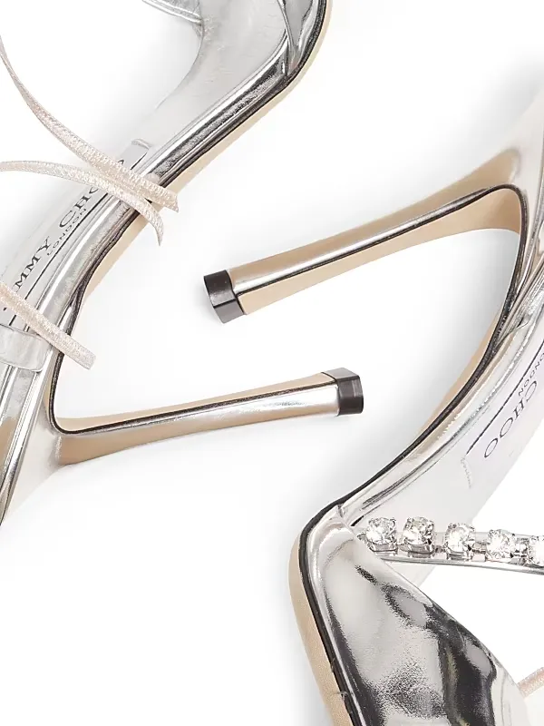 Lula 100mm Patent Leather Bow Sandals Full Size Image 5