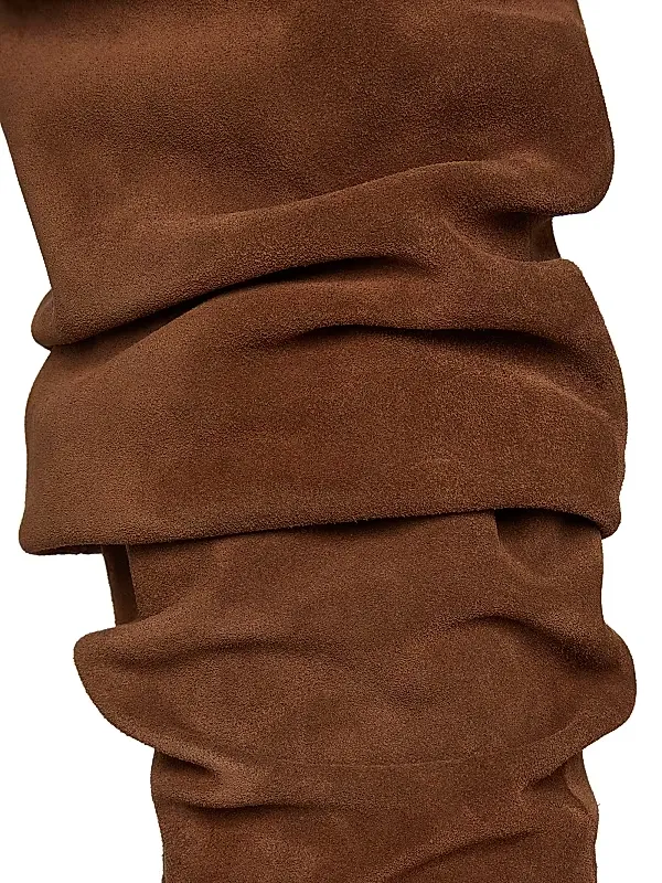 Calassohi Suede Slouchy Knee-High Boots Full Size Image 4