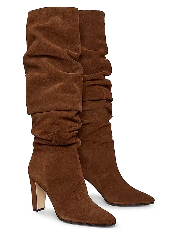Calassohi Suede Slouchy Knee-High Boots Full Size Image 3
