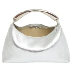 Rhea Metal Handle Leather Bag Thumbnail 4