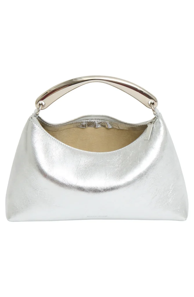 Rhea Metal Handle Leather Bag Full Size Image 4