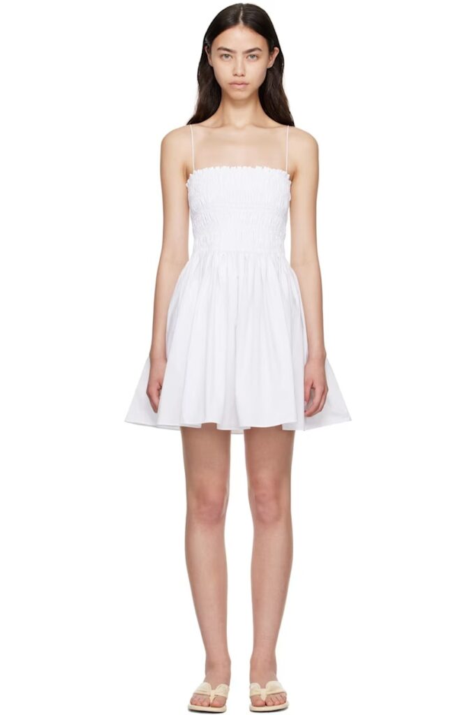 Shirred Bodice Minidress Full Size Image 1