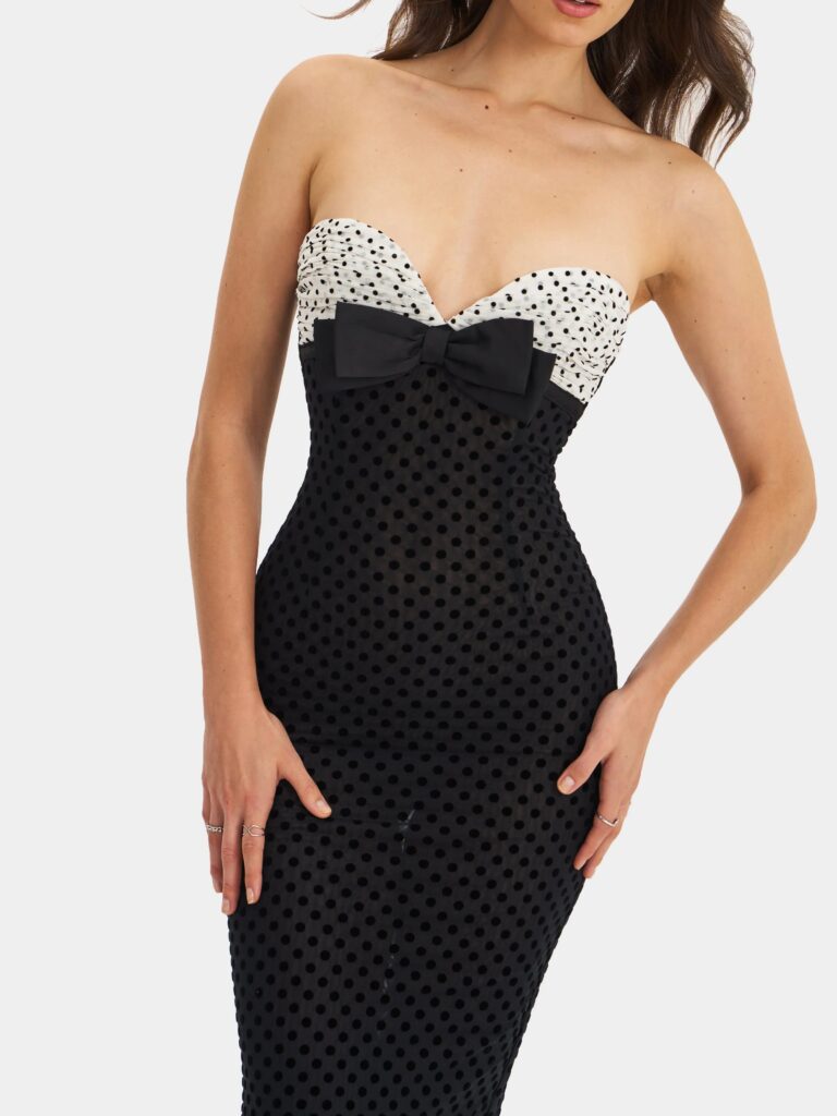 Faith Polka Dot Sweetheart Maxi Dress Full Size Image 3