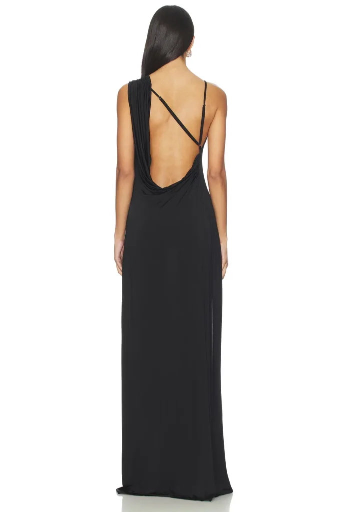 Tessa Draped Shoulder Maxi Dress Full Size Image 3