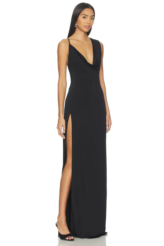 Tessa Draped Shoulder Maxi Dress Full Size Image 2