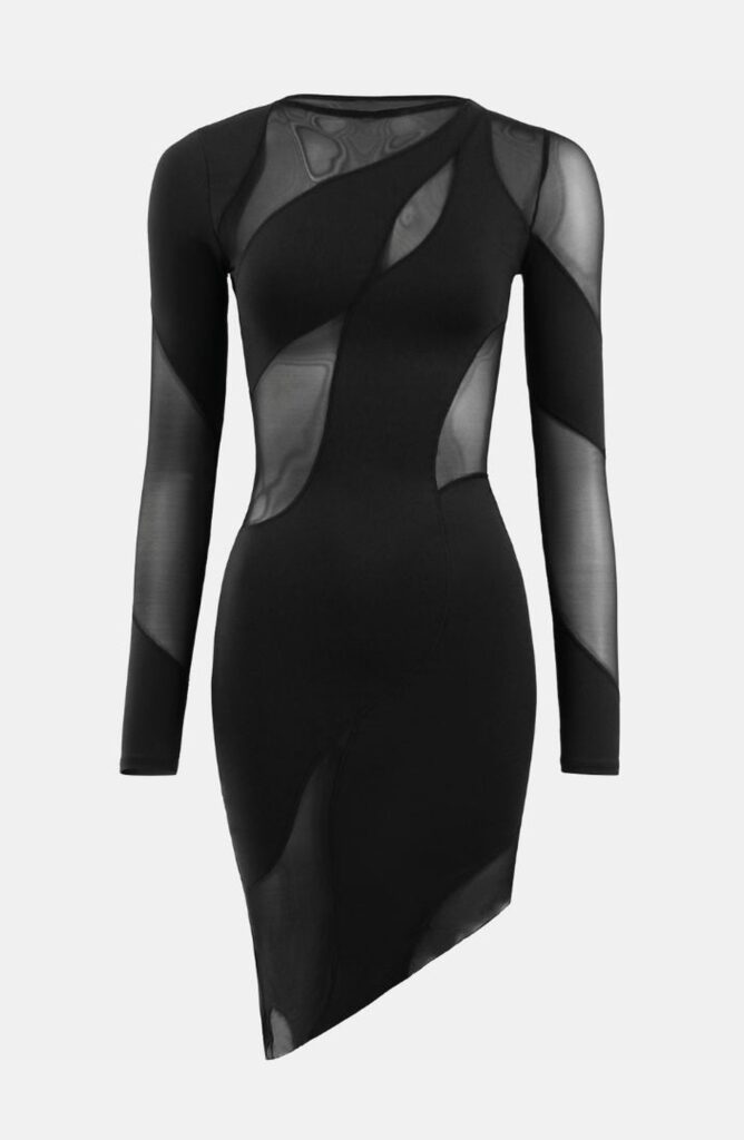 Spiral Long Sleeve Dress Full Size Image 4