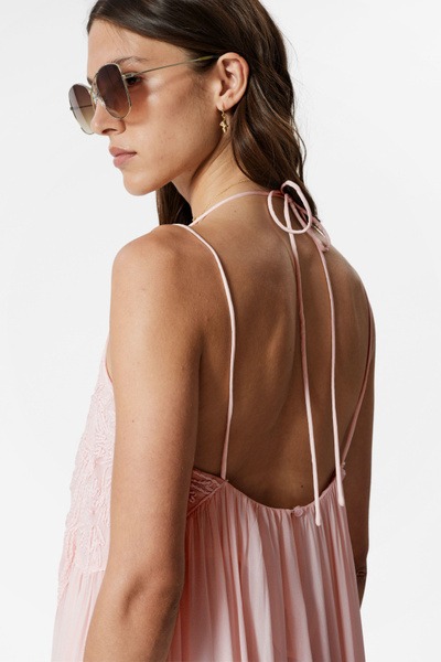 Strappy Embroidered Maxi Dress Full Size Image 6