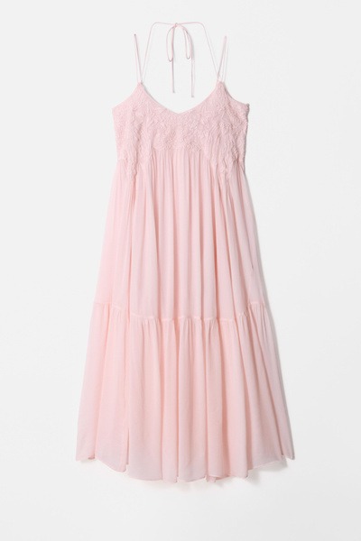 Strappy Embroidered Maxi Dress Full Size Image 5