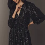 Gianetta V-Neck Sequin Mini Dress Thumbnail 1