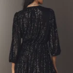 Gianetta V-Neck Sequin Mini Dress Thumbnail 5