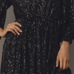 Gianetta V-Neck Sequin Mini Dress Thumbnail 2