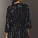 Gianetta V-Neck Sequin Mini Dress Thumbnail 3