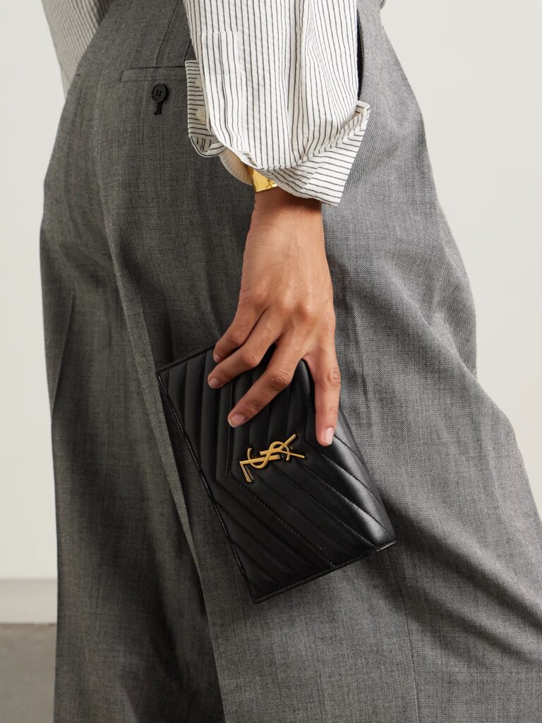 Cassandre Envelope Matelassé Leather Shoulder Bag Full Size Image 2