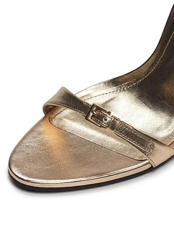 Aurora 110mm Metallic Leather Sling Sandals Full Size Image 3