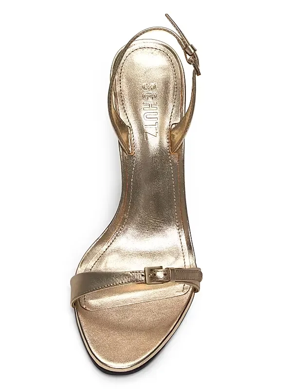 Aurora 110mm Metallic Leather Sling Sandals Full Size Image 2