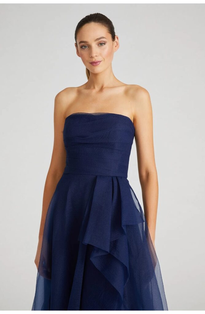 Teresa Strapless Draped Gown Full Size Image 3