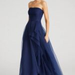 Teresa Strapless Draped Gown Thumbnail 1