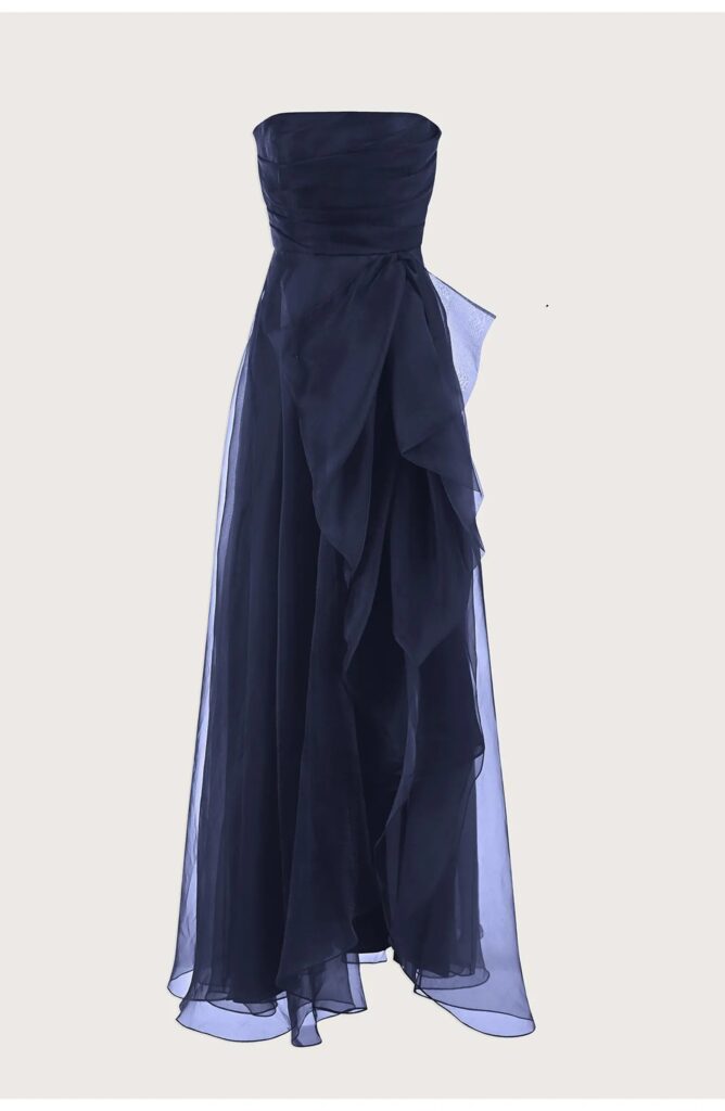 Teresa Strapless Draped Gown Full Size Image 2