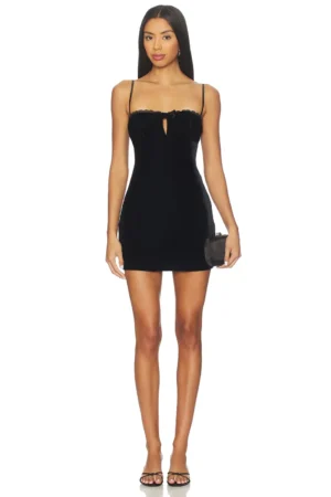 TULAROSA Marilyn Velvet Mini Dress