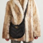 Small Studded Paneled Leather Shoulder Bag Thumbnail 3