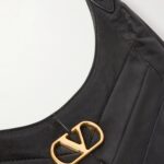 Small Studded Paneled Leather Shoulder Bag Thumbnail 5