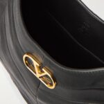 Small Studded Paneled Leather Shoulder Bag Thumbnail 4