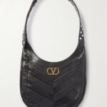 Small Studded Paneled Leather Shoulder Bag Thumbnail 1
