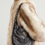 Small Studded Paneled Leather Shoulder Bag Thumbnail 2