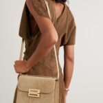 The Dorian Leather-Trimmed Suede Shoulder Bag Thumbnail 2