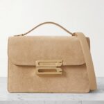 The Dorian Leather-Trimmed Suede Shoulder Bag Thumbnail 1