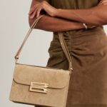 The Dorian Leather-Trimmed Suede Shoulder Bag Thumbnail 4