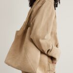 The Victoria Soft Mini Leather-Trimmed Suede Tote Thumbnail 3