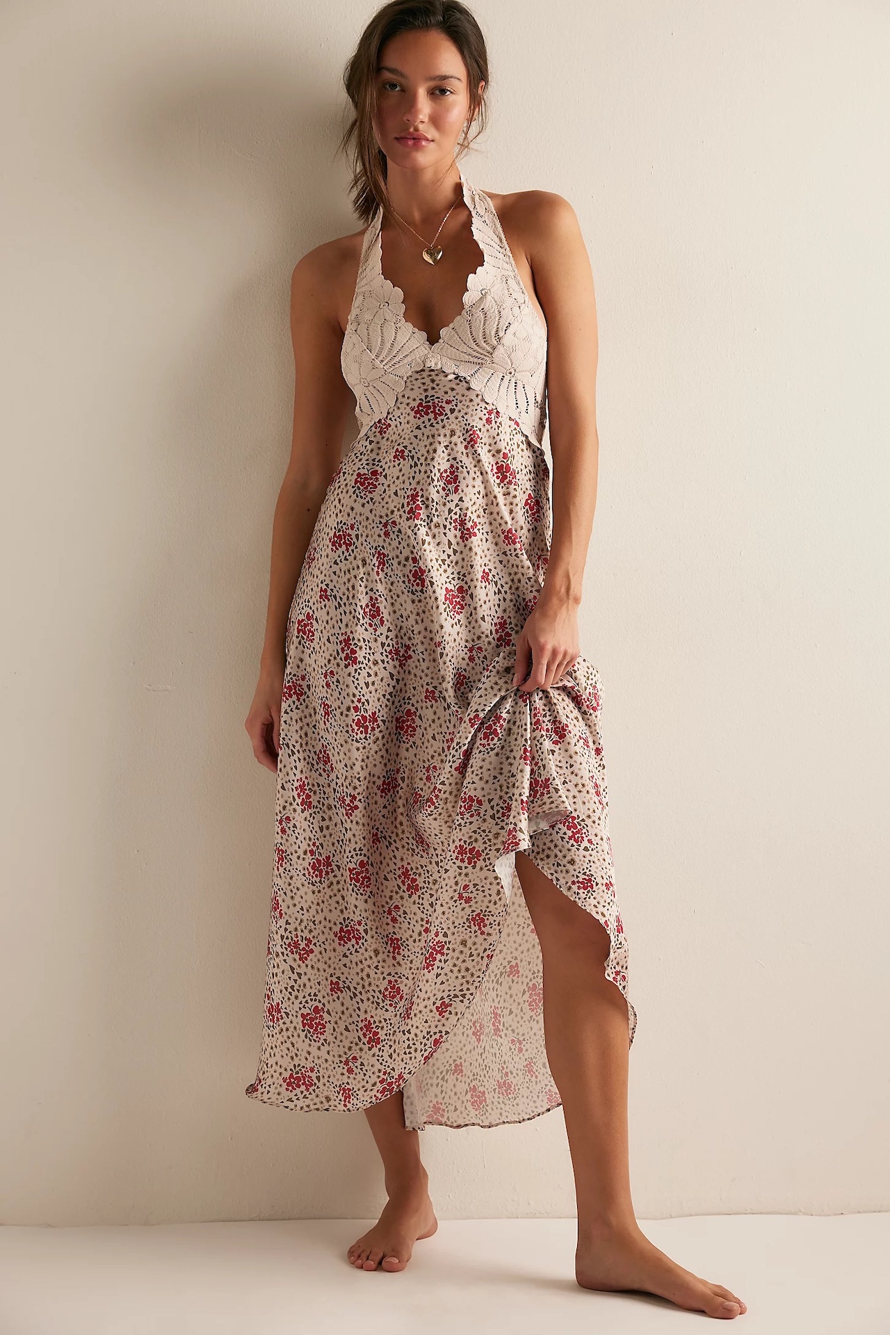 Freepeople Petal Party Printed Midi Slip