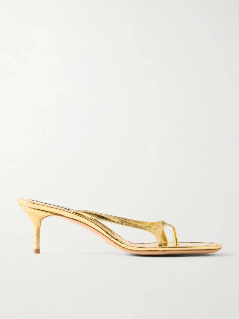 60 Metallic Patent-leather Sandals Full Size Image 1