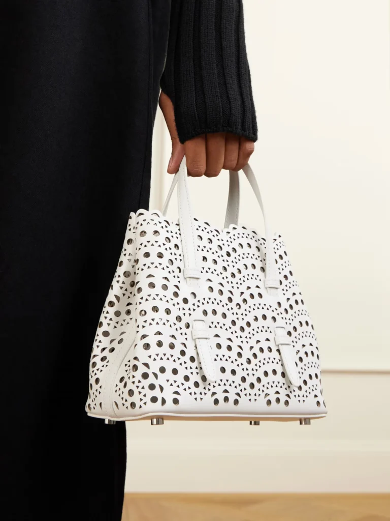 Mina 20 Laser-cut Leather Tote Full Size Image 3
