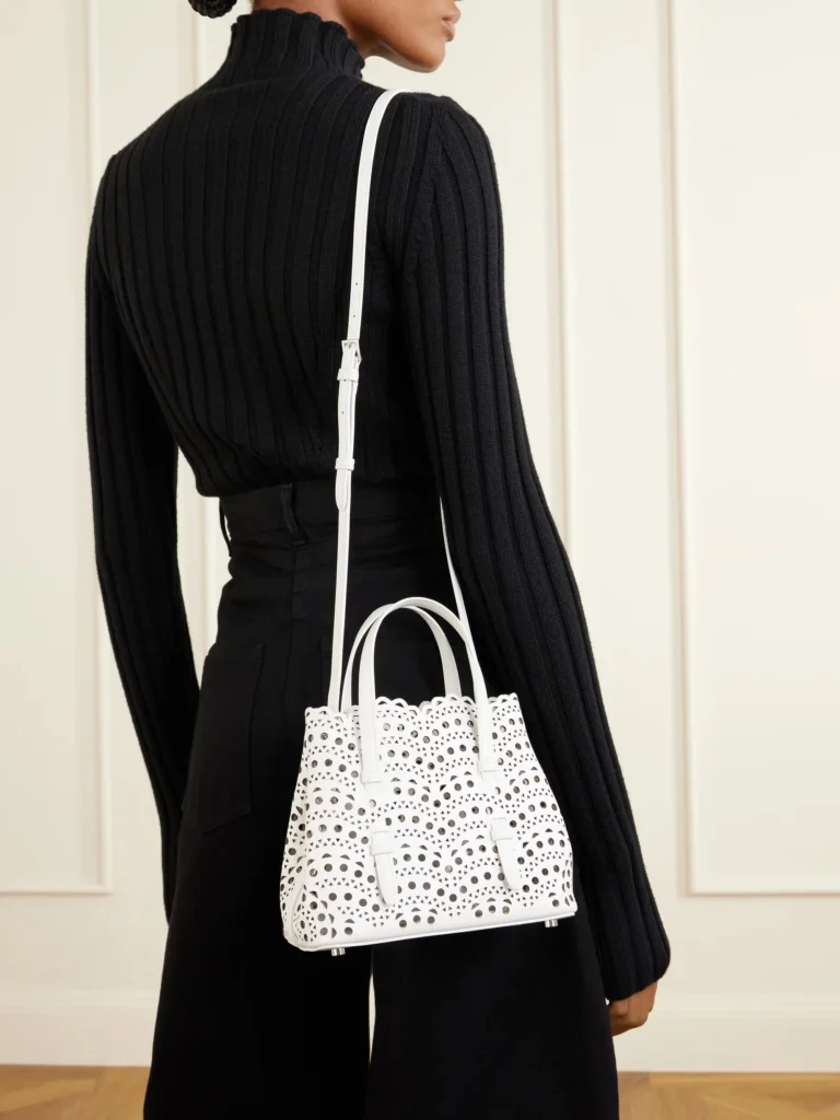 Mina 20 Laser-cut Leather Tote Full Size Image 2