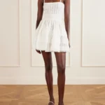 Tiered Pointelle-knit Mini Dress Thumbnail 1