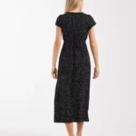Brave Soul Tie Front Midi Dress with Lace Detail Thumbnail 4