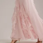 Bridesmaids Bardot Ruffle Chiffon Maxi Dress Thumbnail 2