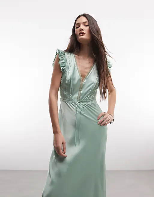 Asos Design Reclaimed Vintage Maxi Dress Full Size Image 4