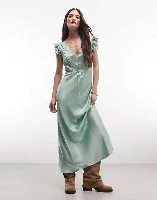 Asos Design Reclaimed Vintage Maxi Dress Full Size Image 1