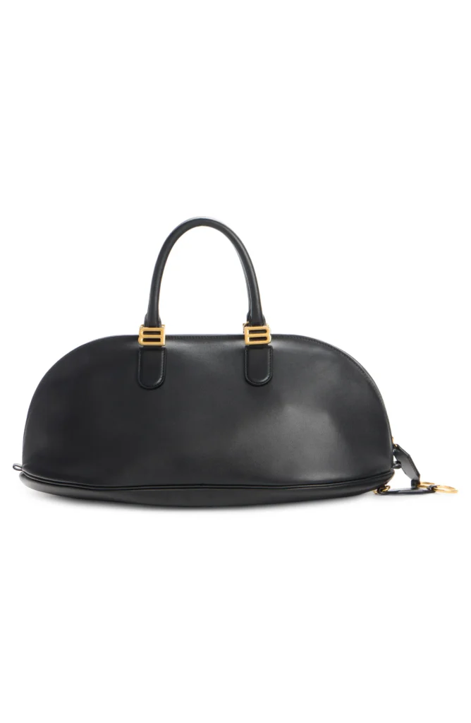 Medium Bolero Leather Bowling Bag Full Size Image 4