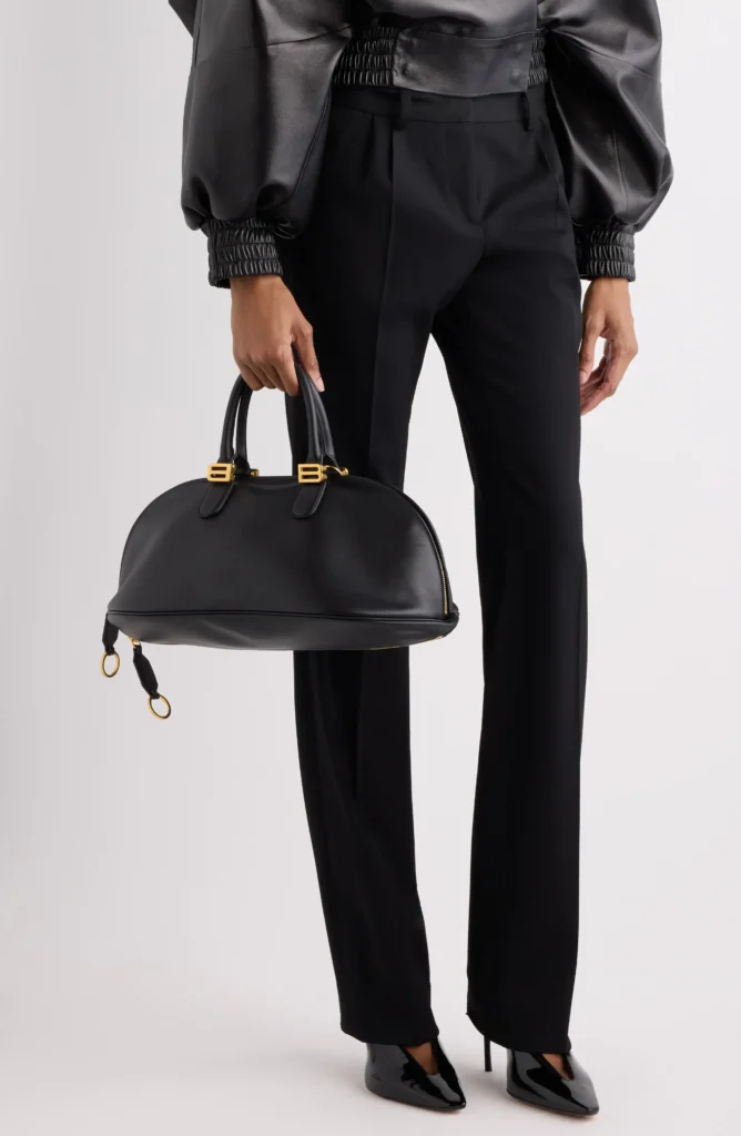 Medium Bolero Leather Bowling Bag Full Size Image 2